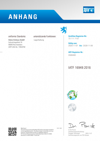 Zertifikat IATF16949:2016 DE Seite 2 Zertifikat IATF16949:2016 DE Seite 2